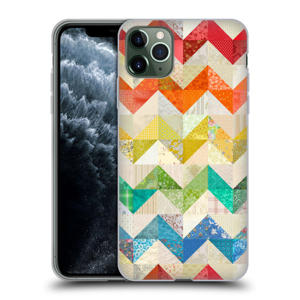 Rachel Caldwell Patterns Zigzag Quilt Soft Gel Case for Apple iPhone 11 Pro Max