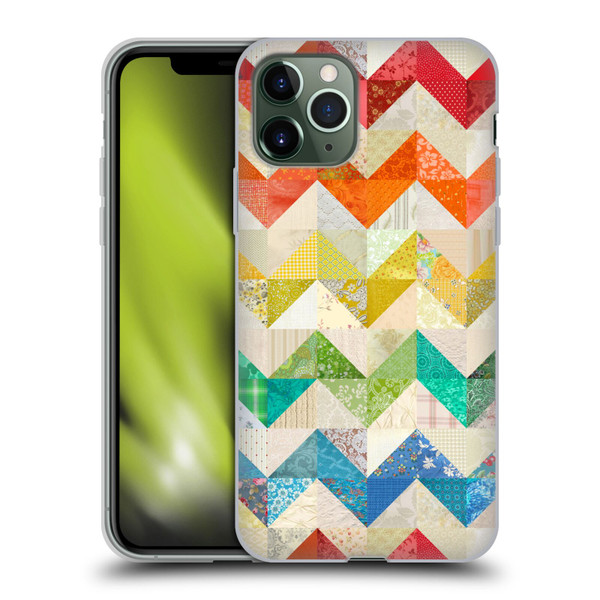 Rachel Caldwell Patterns Zigzag Quilt Soft Gel Case for Apple iPhone 11 Pro