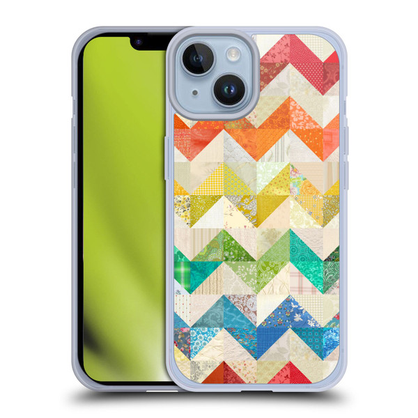 Rachel Caldwell Patterns Zigzag Quilt Soft Gel Case for Apple iPhone 14
