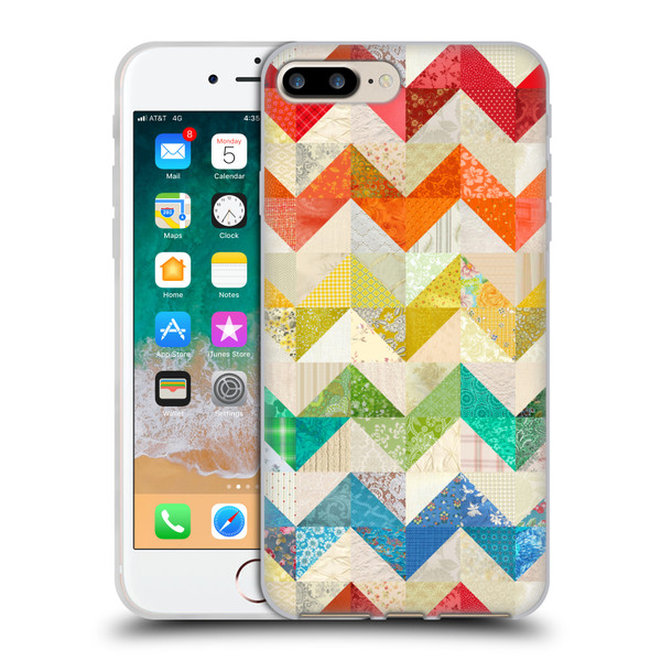 Rachel Caldwell Patterns Zigzag Quilt Soft Gel Case for Apple iPhone 7 Plus / iPhone 8 Plus