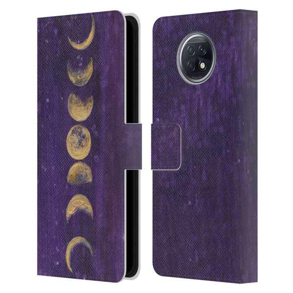 Mai Autumn Space And Sky Moon Phases Leather Book Wallet Case Cover For Xiaomi Redmi Note 9T 5G