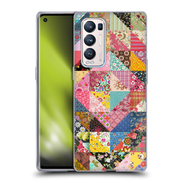 Rachel Caldwell Patterns Quilt Soft Gel Case for OPPO Find X3 Neo / Reno5 Pro+ 5G