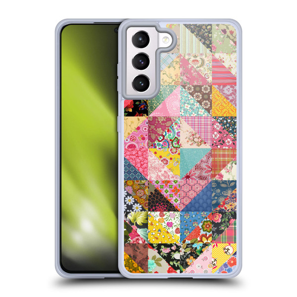 Rachel Caldwell Patterns Quilt Soft Gel Case for Samsung Galaxy S21+ 5G