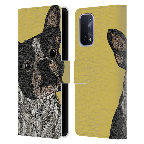 Valentina Dogs French Bulldog Leather Book Wallet Case Cover For OPPO A54 5G