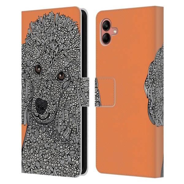 Valentina Dogs Poodle Leather Book Wallet Case Cover For Samsung Galaxy A04 (2022)