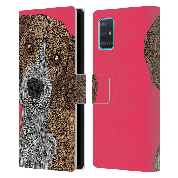 Valentina Dogs Beagle Leather Book Wallet Case Cover For Samsung Galaxy A51 (2019)