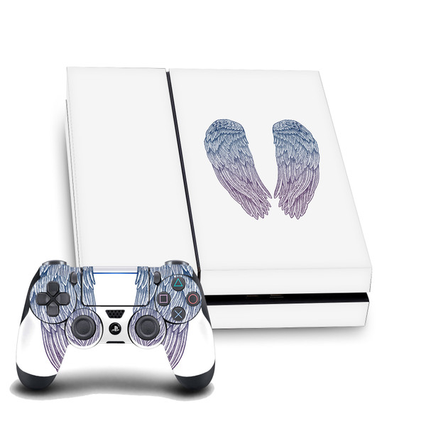 Rachel Caldwell Art Mix Angel Wings Vinyl Sticker Skin Decal Cover for Sony PS4 Console & Controller