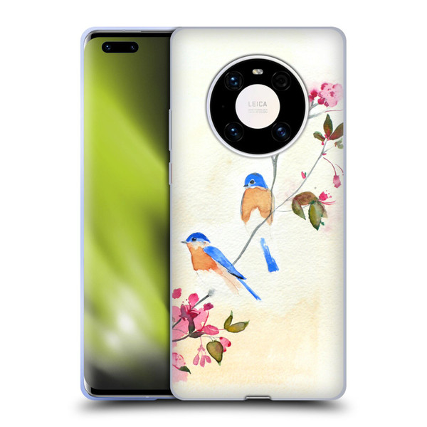 Mai Autumn Birds Blossoms Soft Gel Case for Huawei Mate 40 Pro 5G