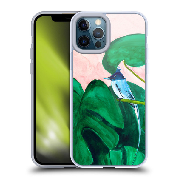 Mai Autumn Birds Monstera Plant Soft Gel Case for Apple iPhone 12 Pro Max