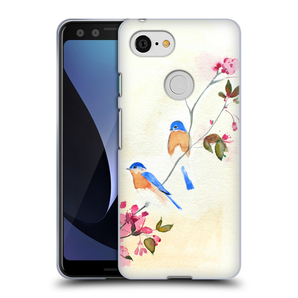 Mai Autumn Birds Blossoms Soft Gel Case for Google Pixel 3