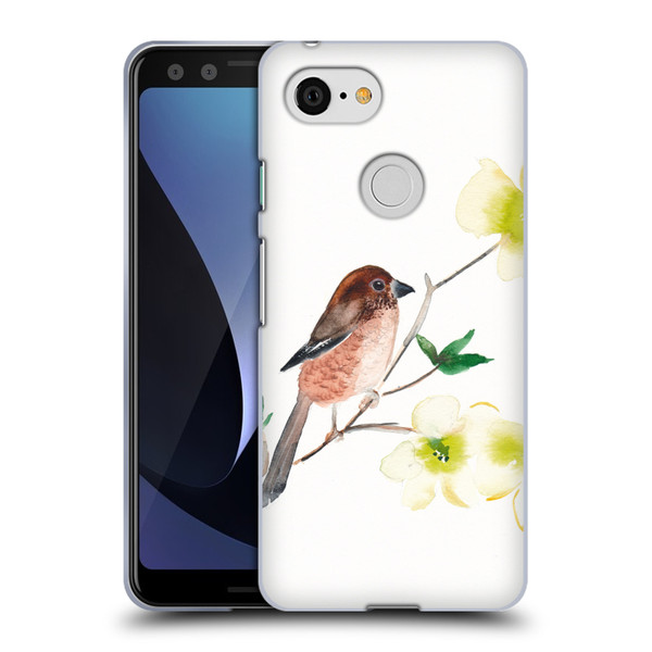 Mai Autumn Birds Dogwood Branch Soft Gel Case for Google Pixel 3