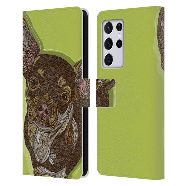 Valentina Dogs Chihuahua Leather Book Wallet Case Cover For Samsung Galaxy S21 Ultra 5G