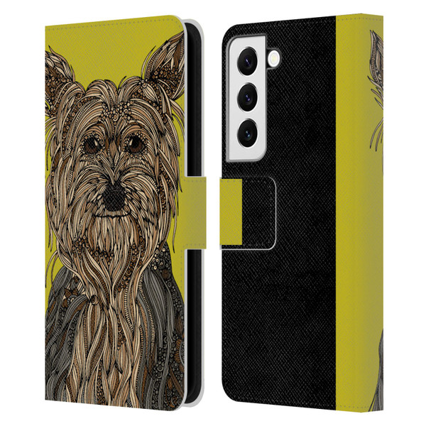 Valentina Dogs Yorkshire Terrier Leather Book Wallet Case Cover For Samsung Galaxy S22 5G