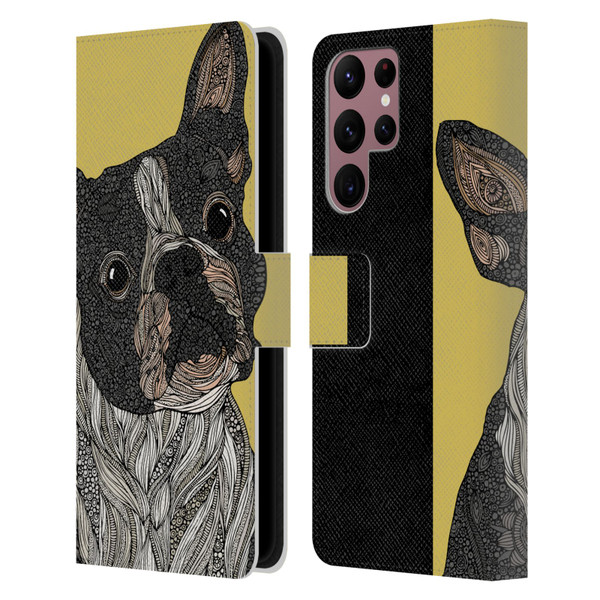 Valentina Dogs French Bulldog Leather Book Wallet Case Cover For Samsung Galaxy S22 Ultra 5G