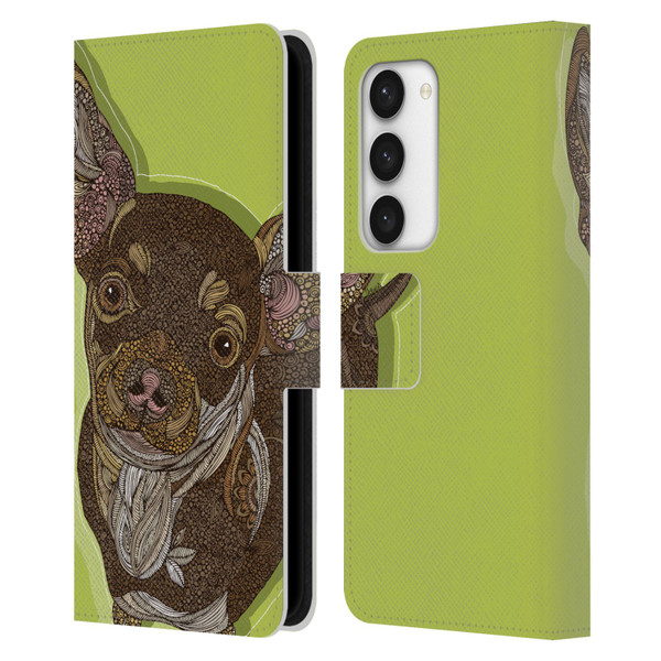 Valentina Dogs Chihuahua Leather Book Wallet Case Cover For Samsung Galaxy S23 5G