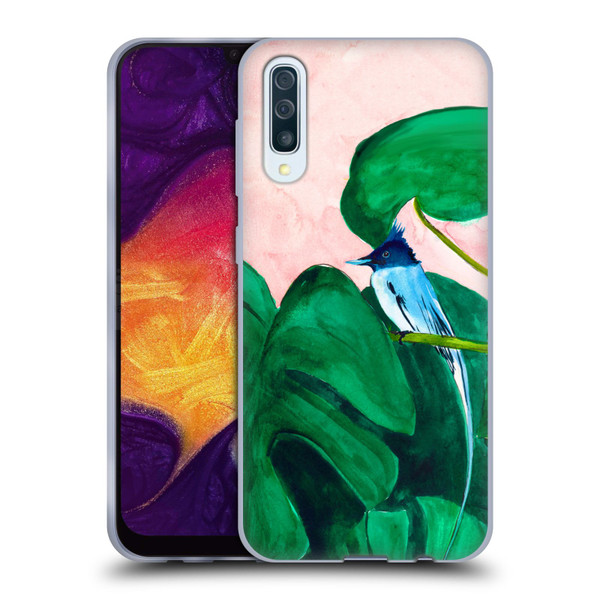 Mai Autumn Birds Monstera Plant Soft Gel Case for Samsung Galaxy A50/A30s (2019)