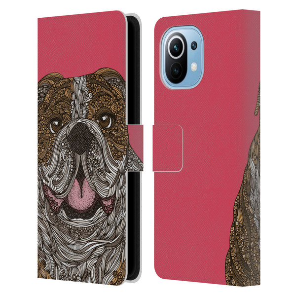 Valentina Dogs English Bulldog Leather Book Wallet Case Cover For Xiaomi Mi 11