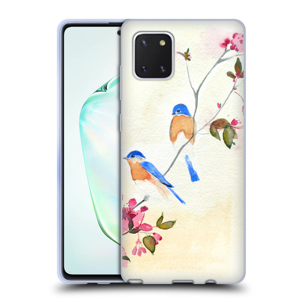 Mai Autumn Birds Blossoms Soft Gel Case for Samsung Galaxy Note10 Lite