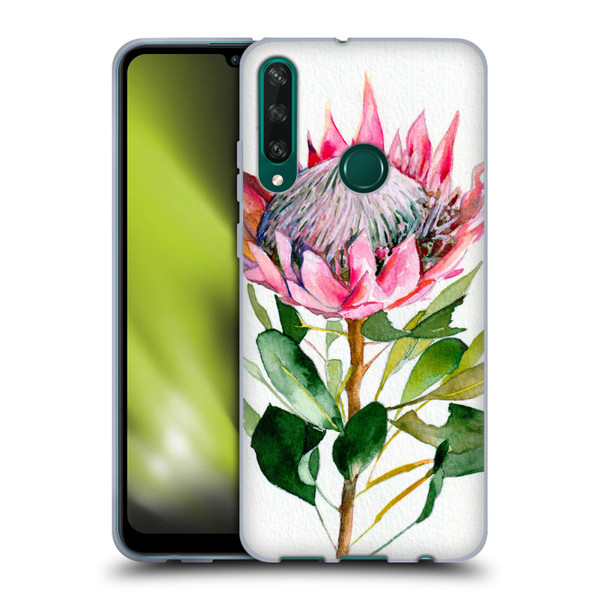 Mai Autumn Floral Blooms Protea Soft Gel Case for Huawei Y6p
