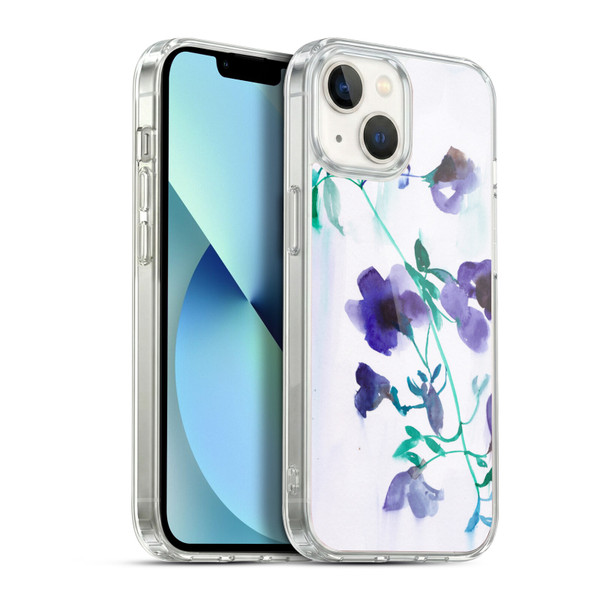 Mai Autumn Floral Blooms Moon Drops Soft Gel Case for Apple iPhone 13