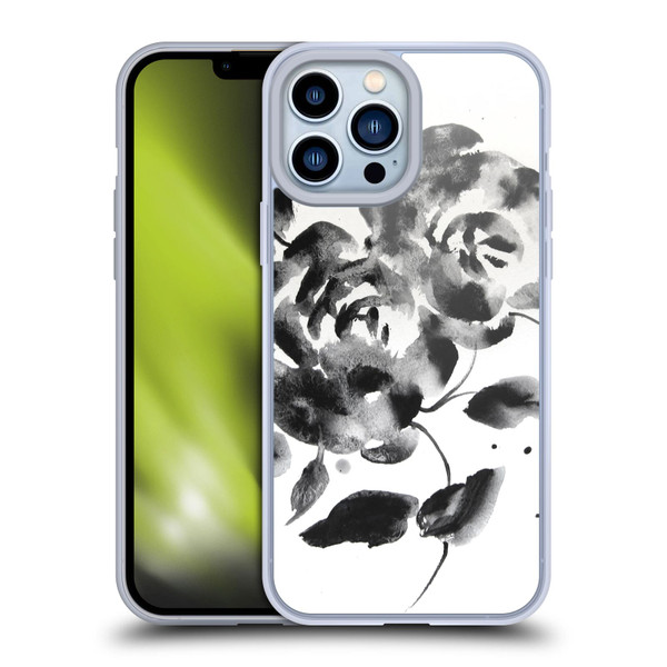 Mai Autumn Floral Blooms Black Beauty Soft Gel Case for Apple iPhone 13 Pro Max