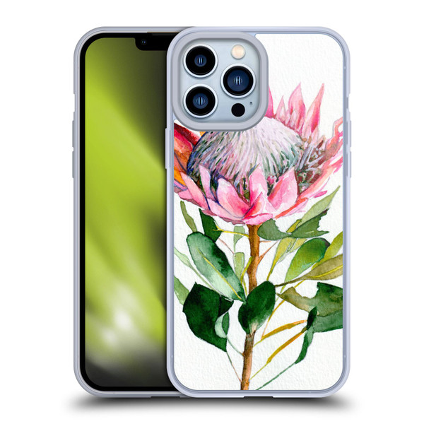 Mai Autumn Floral Blooms Protea Soft Gel Case for Apple iPhone 13 Pro Max