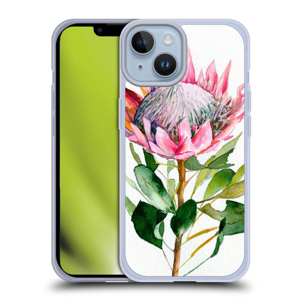 Mai Autumn Floral Blooms Protea Soft Gel Case for Apple iPhone 14