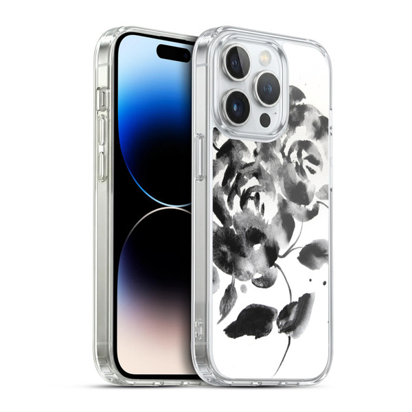 Mai Autumn Floral Blooms Black Beauty Soft Gel Case for Apple iPhone 14 Pro & MagSafe