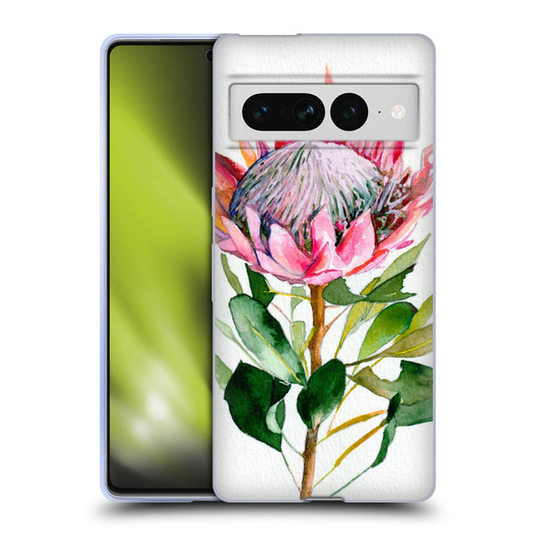 Mai Autumn Floral Blooms Protea Soft Gel Case for Google Pixel 7 Pro