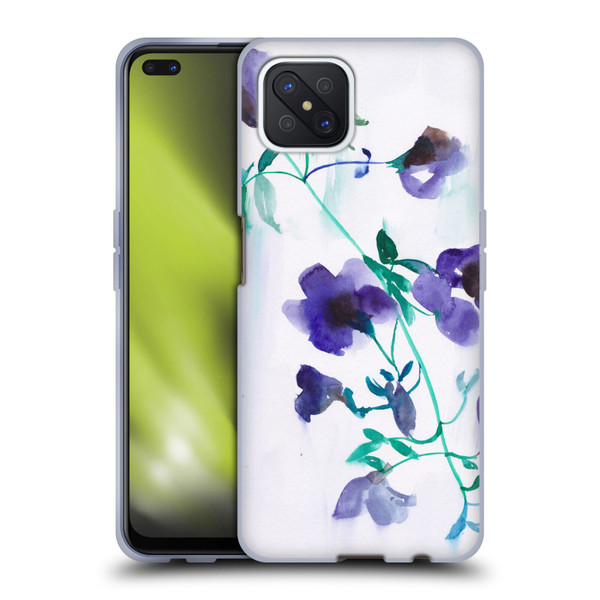 Mai Autumn Floral Blooms Moon Drops Soft Gel Case for OPPO Reno4 Z 5G