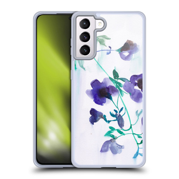 Mai Autumn Floral Blooms Moon Drops Soft Gel Case for Samsung Galaxy S21+ 5G