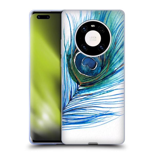 Mai Autumn Feathers Peacock Soft Gel Case for Huawei Mate 40 Pro 5G