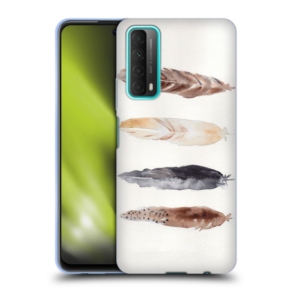 Mai Autumn Feathers Pattern Soft Gel Case for Huawei P Smart (2021)