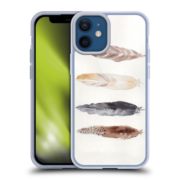 Mai Autumn Feathers Pattern Soft Gel Case for Apple iPhone 12 Mini