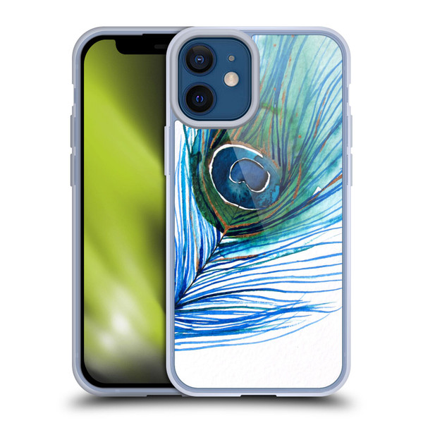 Mai Autumn Feathers Peacock Soft Gel Case for Apple iPhone 12 Mini
