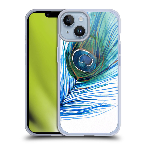 Mai Autumn Feathers Peacock Soft Gel Case for Apple iPhone 14