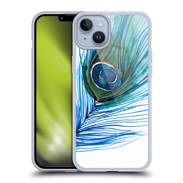 Mai Autumn Feathers Peacock Soft Gel Case for Apple iPhone 14 Plus