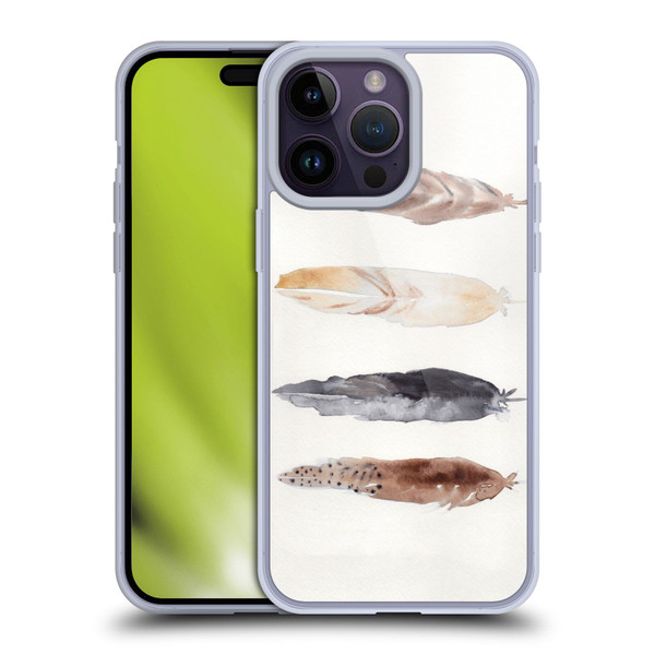 Mai Autumn Feathers Pattern Soft Gel Case for Apple iPhone 14 Pro Max