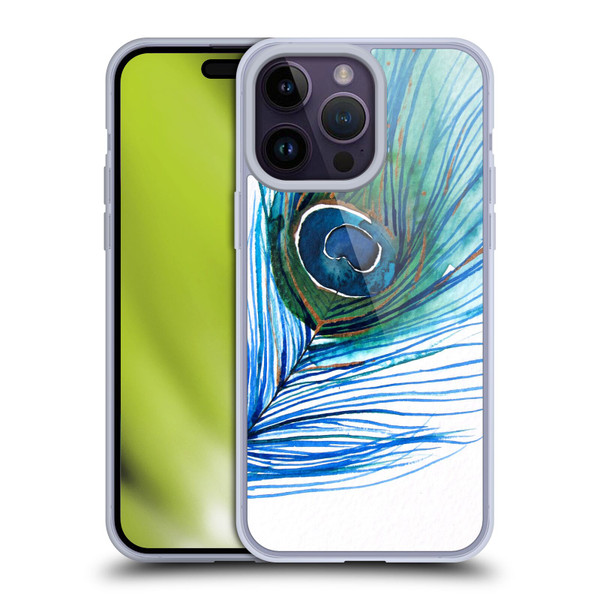 Mai Autumn Feathers Peacock Soft Gel Case for Apple iPhone 14 Pro Max