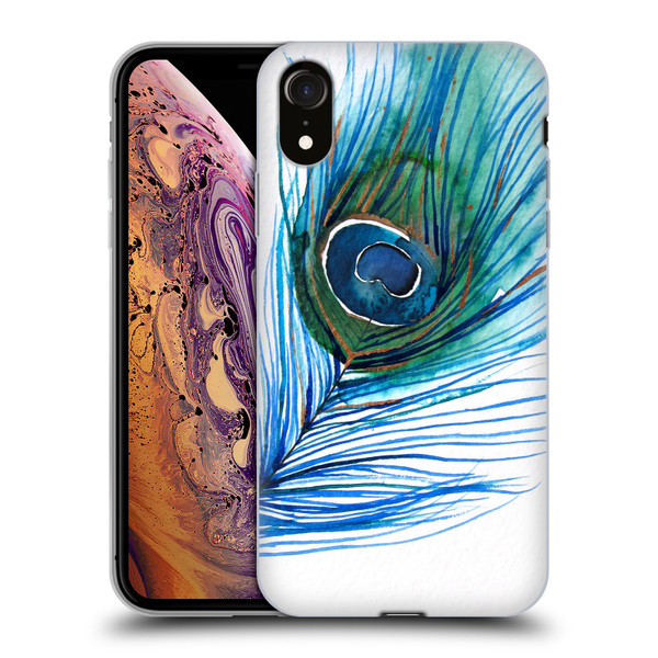Mai Autumn Feathers Peacock Soft Gel Case for Apple iPhone XR