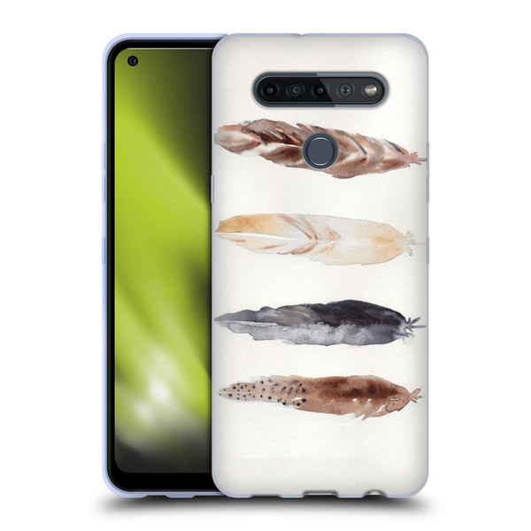 Mai Autumn Feathers Pattern Soft Gel Case for LG K51S