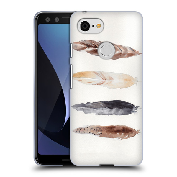 Mai Autumn Feathers Pattern Soft Gel Case for Google Pixel 3