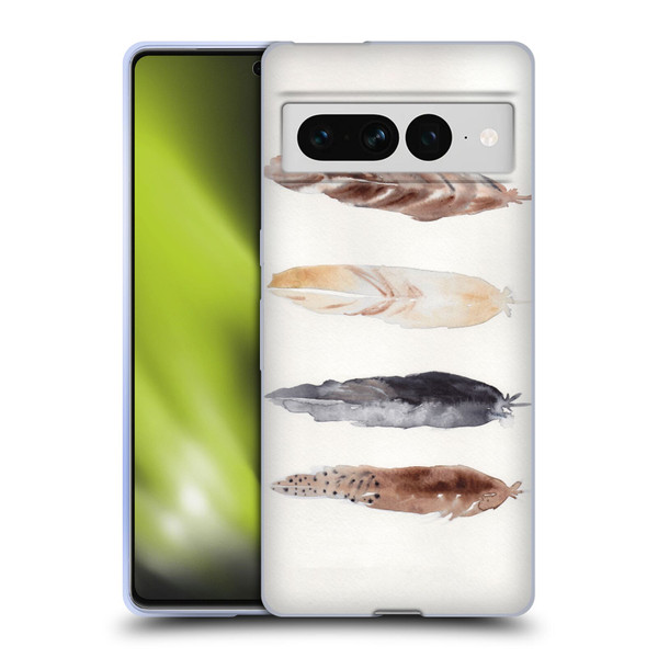 Mai Autumn Feathers Pattern Soft Gel Case for Google Pixel 7 Pro