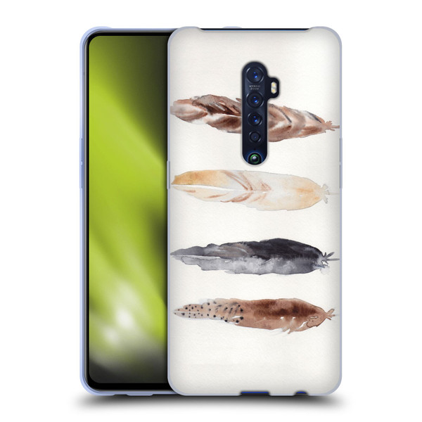 Mai Autumn Feathers Pattern Soft Gel Case for OPPO Reno 2
