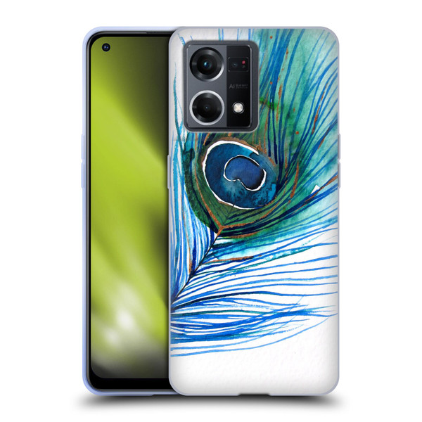 Mai Autumn Feathers Peacock Soft Gel Case for OPPO Reno8 4G