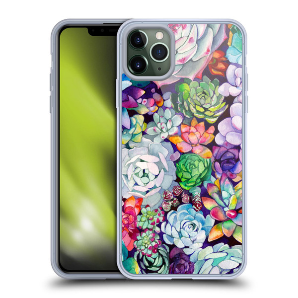 Mai Autumn Floral Garden Succulent Soft Gel Case for Apple iPhone 11 Pro Max