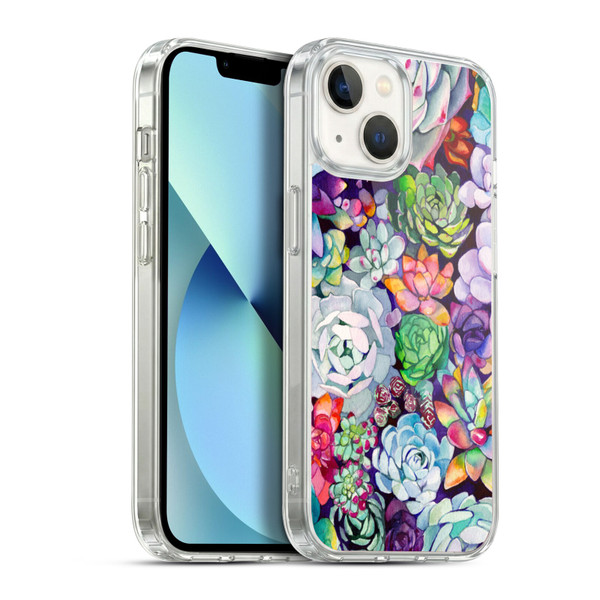 Mai Autumn Floral Garden Succulent Soft Gel Case for Apple iPhone 13