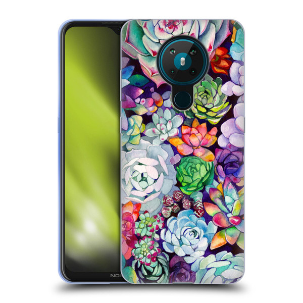 Mai Autumn Floral Garden Succulent Soft Gel Case for Nokia 5.3