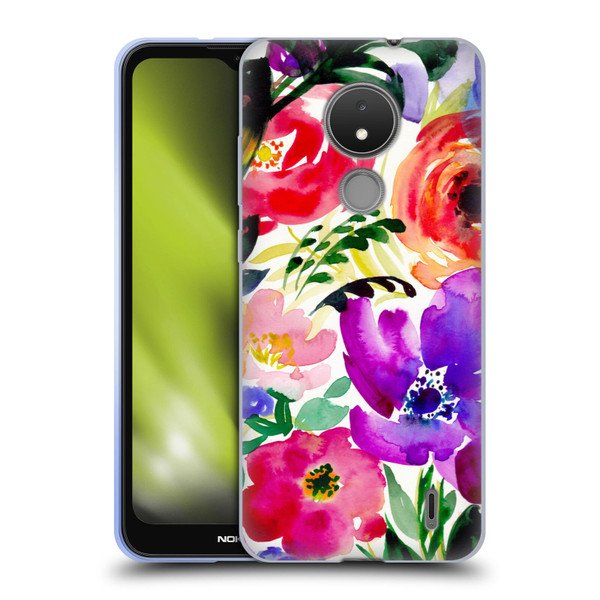 Mai Autumn Floral Garden Bloom Soft Gel Case for Nokia C21