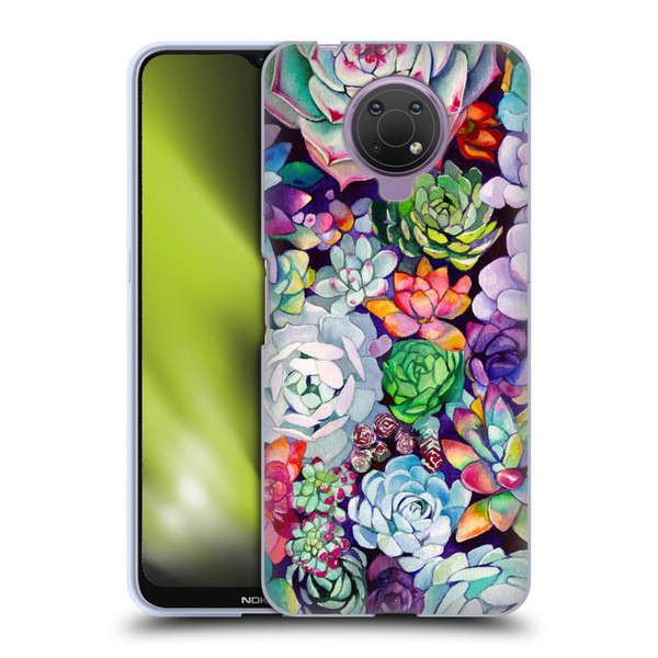 Mai Autumn Floral Garden Succulent Soft Gel Case for Nokia G10